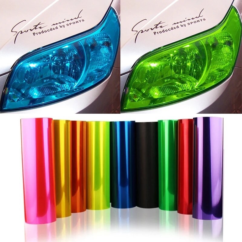 Stiker Film Pelindung Lampu Depan Mobil Stiker Pembungkus Kaca Lampu  Mobil Membuat Tampilan Mobil J