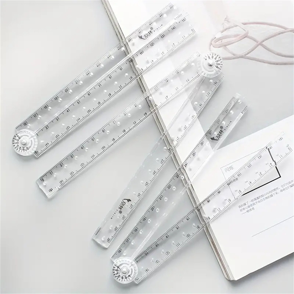 

1pc Acrylic Folding Ruler - Ideal for School & Office Needs!