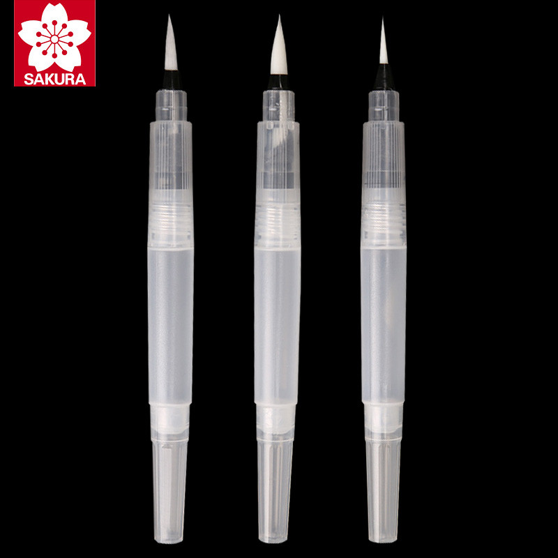 

SAKURA Refillable Water Brush Soft Head Water Soluble Color Lead Solid Watercolor Paint Brush Hook Line Calligraphy Painting QR
