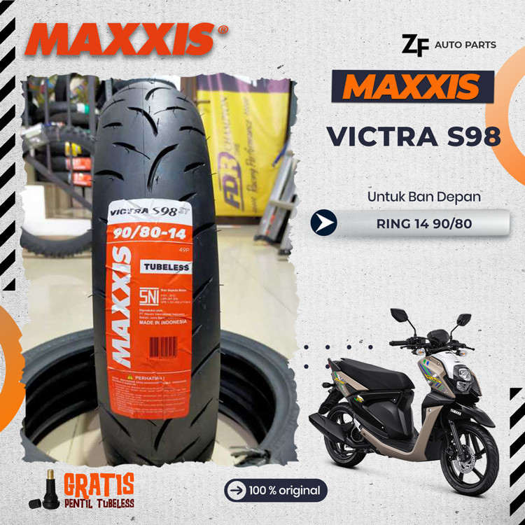 BAN VARIO 150 MAXXIS VICTRA Ring 14 90/80 TUBELESS DEPAN BELAKANG