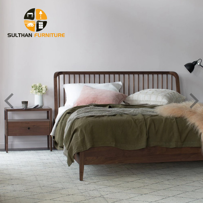 Dipan Minimalis - Set Tempat Tidur - Nakas Kayu Jati 1 Laci