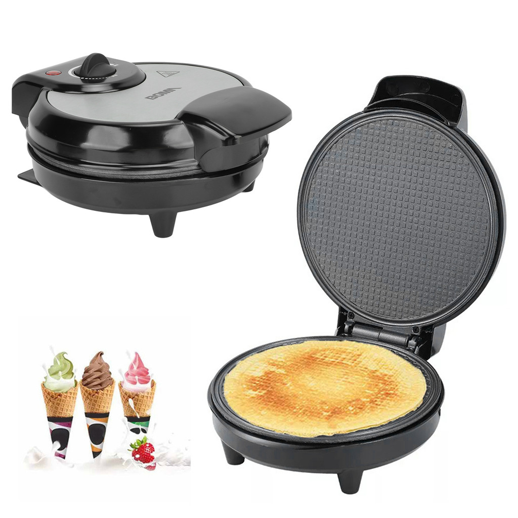 1200W Waffle Ice Cream Cone Maker Nonstick Plates Double Sided Heating Electric Waffle Cone Maker Ma