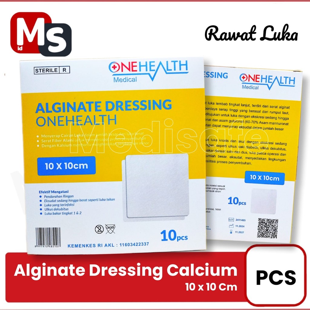 Alginate Dressing Calcium Onehealth Balutan Luka DB / PCS