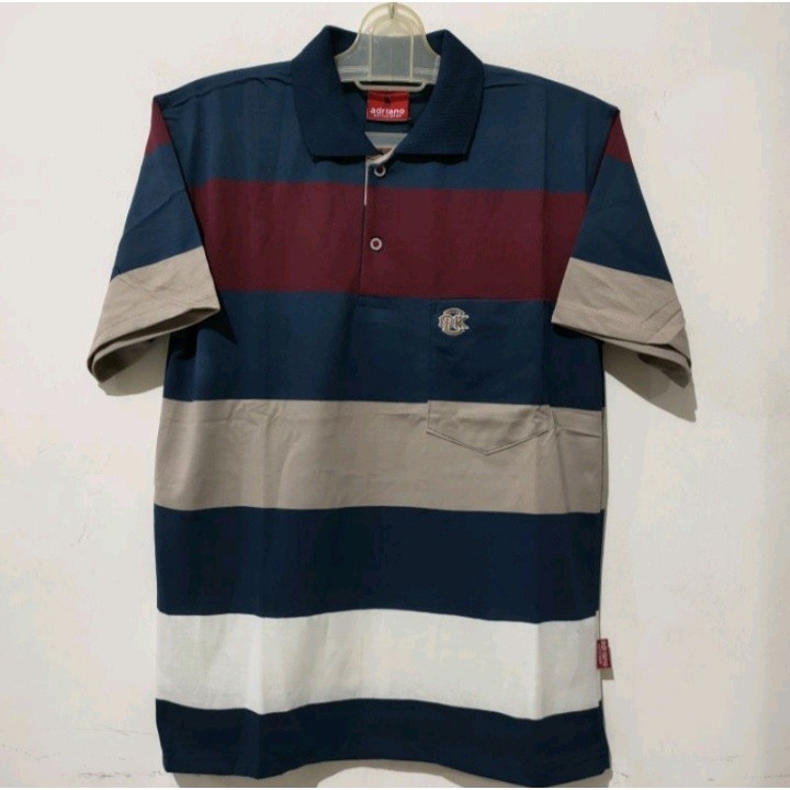 Promo Kaos Kerah Pria/Kaos Berkerah Salur Pria / kaos kerah salur bapak bapak / kaos kerah salur wan