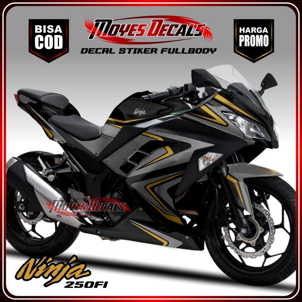 Decal Ninja Fi 250 Stiker Sticker Full Body Kawasaki Ninja FI 250 CC Design New