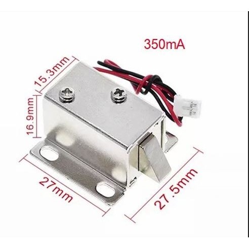 

Solenoid Door Lock 12VDC / 350mA - Pengunci tu Otomatis Kunci