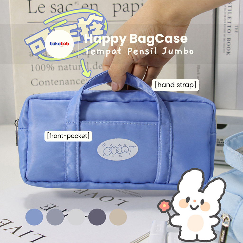 

Tokotab - Tempat Pensil Happy Bag Case Happy Premium Pencase Tas GYM Bag Pencase Kotak Pencil Waterproof Nylon