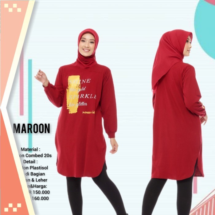 Promo Murah Pakaian Wanita Tunik Cantik PRemium / Tunik Calista / Mareema / Tunik Kaos Wanita Muslim