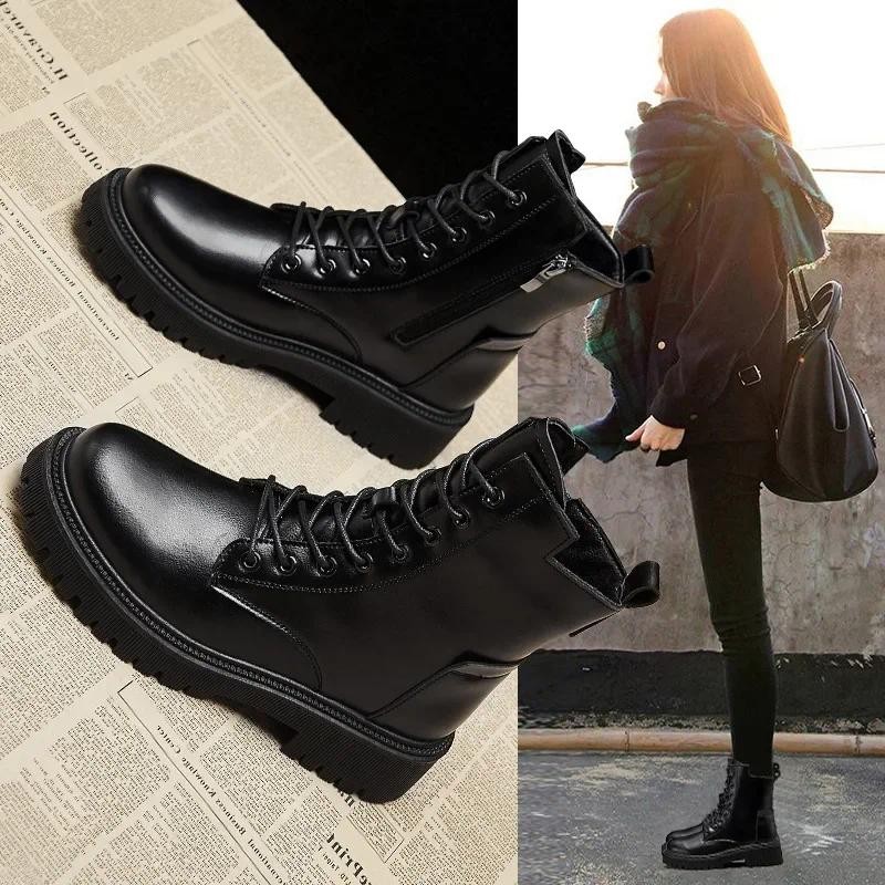 

2024 Winter Shoes Boots Women Large Size dropshipping Non-slip Women's Snow Boots Genuine Leather Warm Women's Ankle Boots