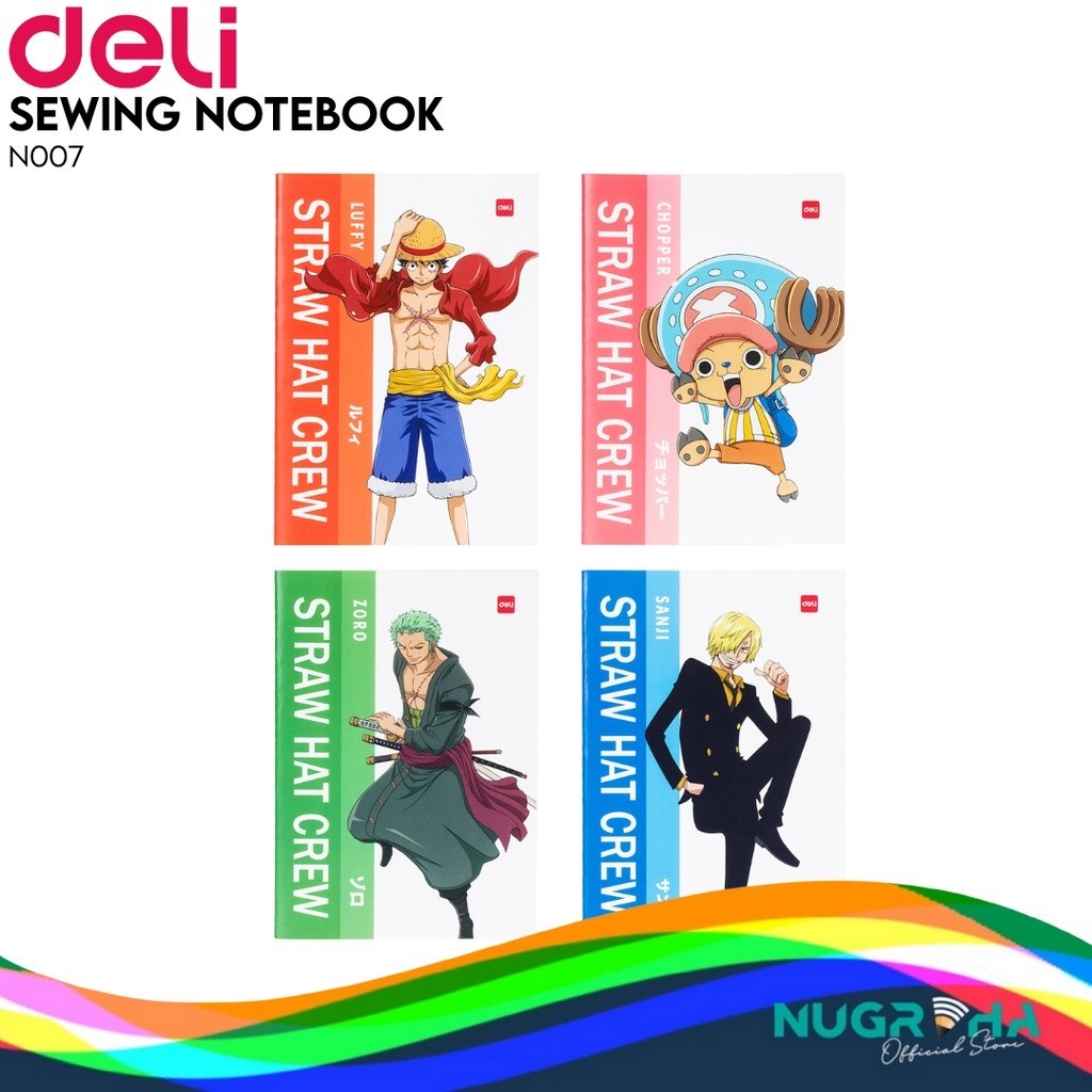 

Deli School Notebook / Buku Tulis Edisi One Piece B5 60lembar EN007