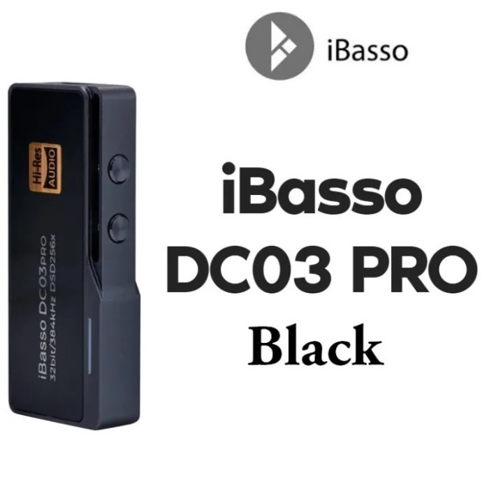 iBASSO DC03 PRO - Type-C to 3.5mm Portable Headphone Amplifier - Hitam
