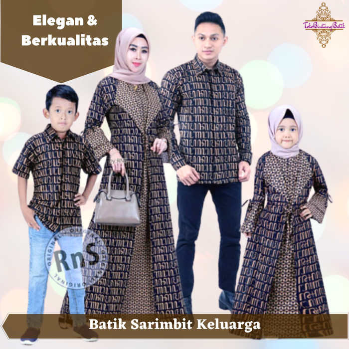 ✨VN.KIA✨ -TERMURAH Couple sarimbit keluarga muslim gamis blezer batik family set - Gamis Ibu