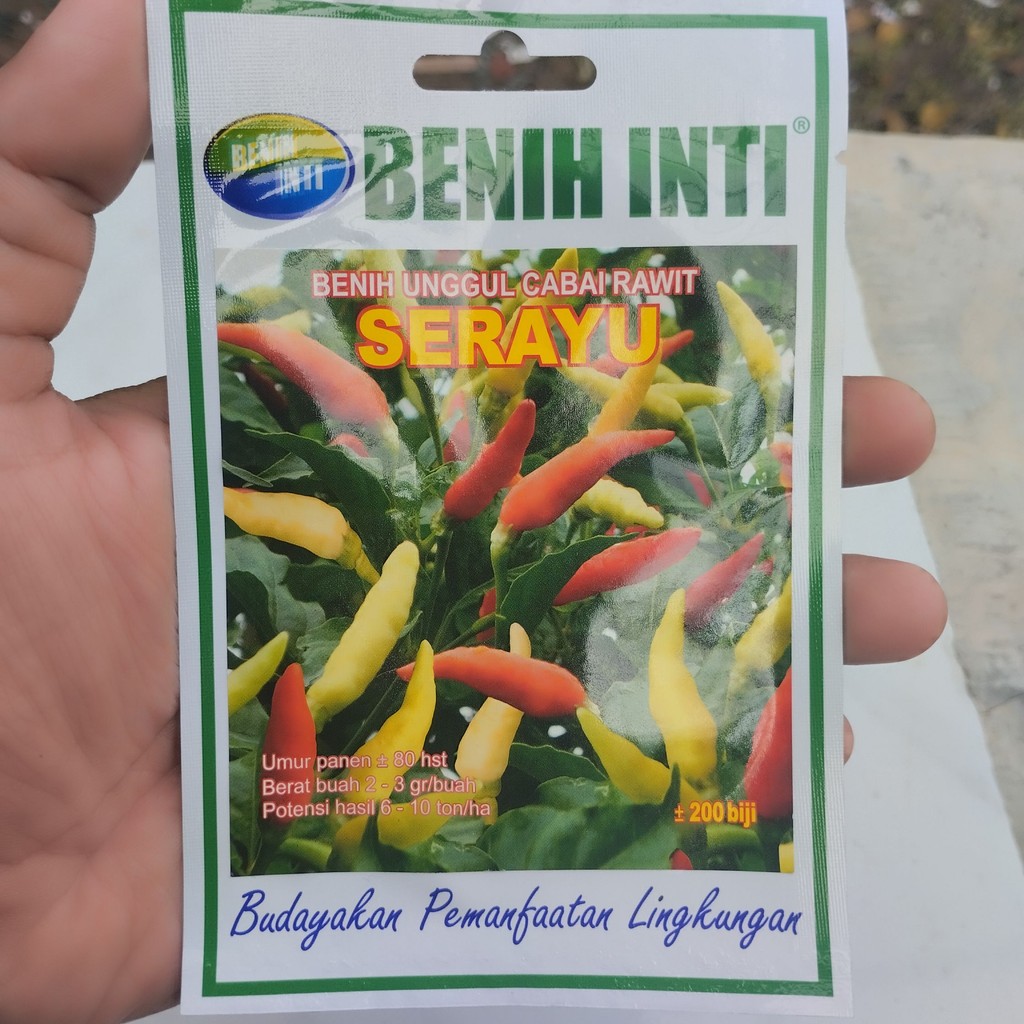 Benih SP Cabe Rawit Putih SERAYU isi 200 Biji Bibit Cap Benih Inti SMALL Pouch