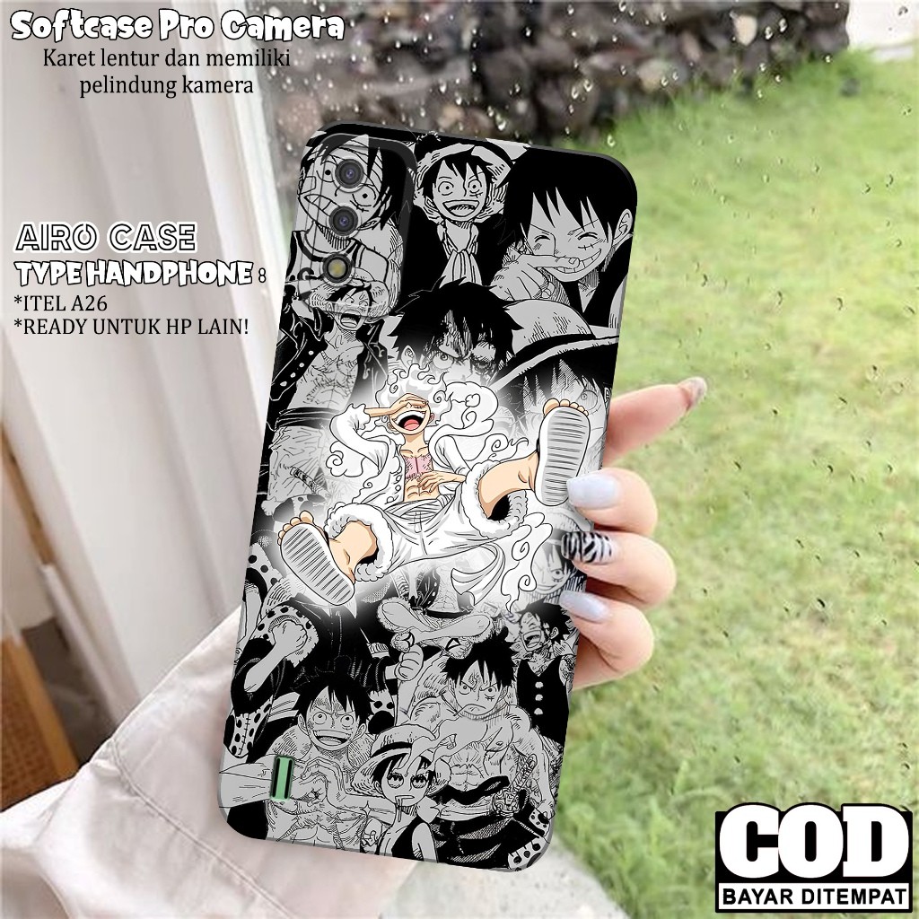 Case ITEL A26 - Softcase ITEL A26 - Fashion Case ANIME - Casing ITEL A26 - Softcase Pro Camera - Tpu