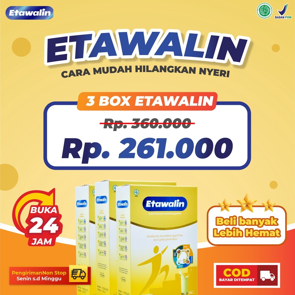 

OFFICIAL STORE Etawalin Susu Etawa Herbal Asam Urat 3 Box