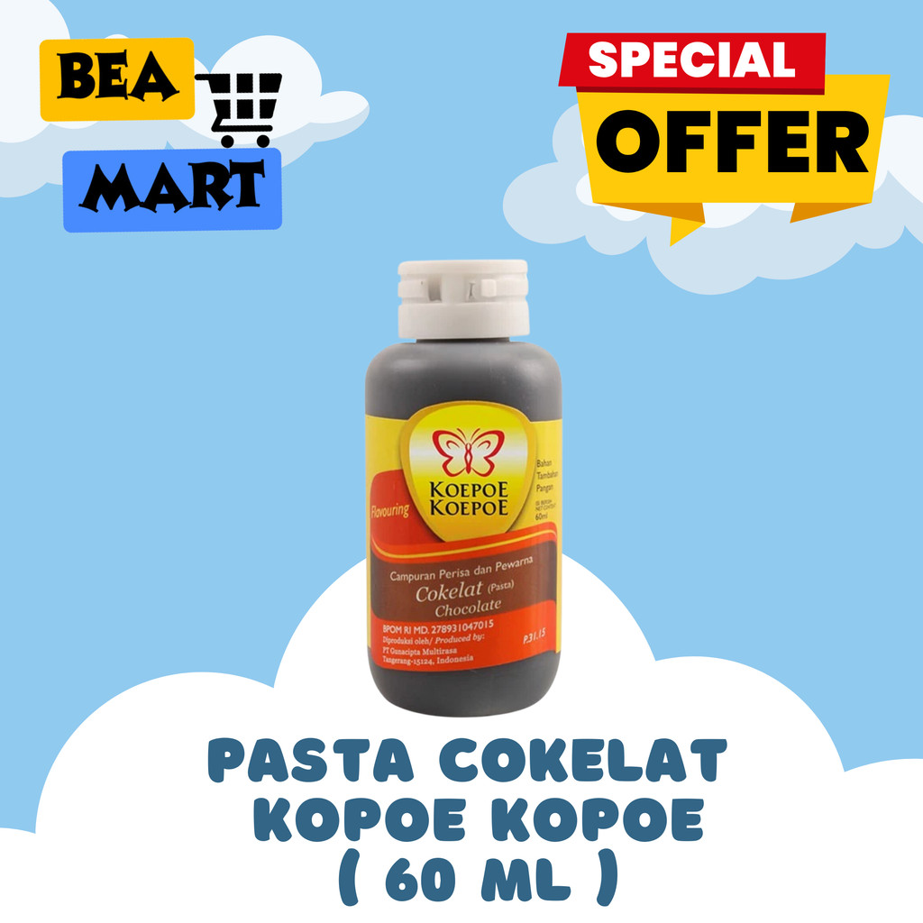 

Pasta Coklat Kupu Koepoe 60 ml | Perasa Perisa Makanan Cokelat 60ml