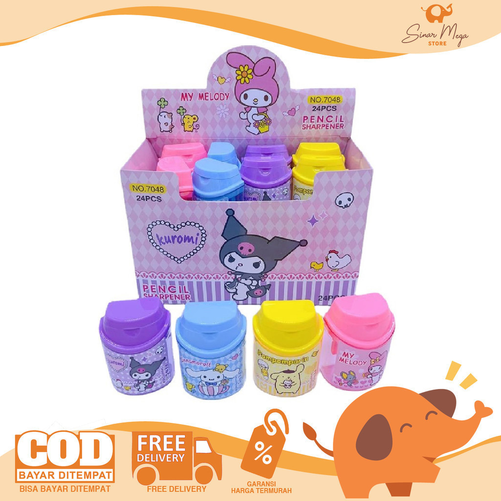 

Fancy Sharpener Motif Sanrio (7048) Pengserut Tertutup Rautan Serutan Pensil 2 Lubang Tajam Murah