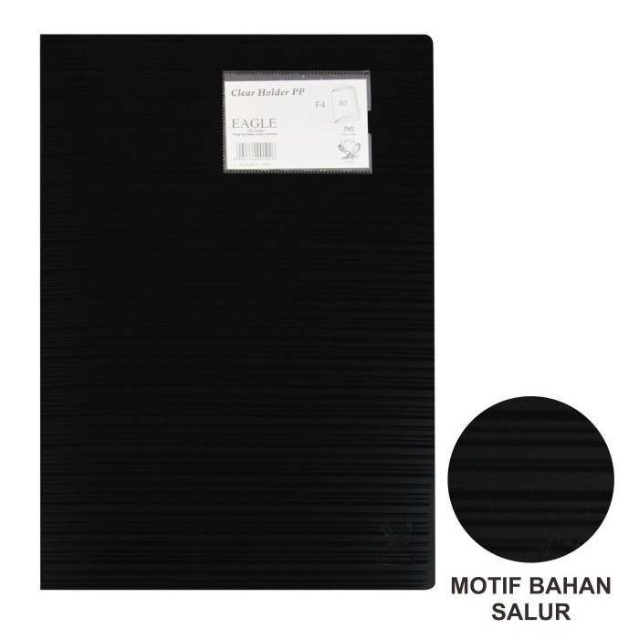 

Promo Diskon~[Limited Stok] Dokumen Keeper / Clear Holder /Display Book EAGLE A4 / F4 60 Pocket - Hitam, A4