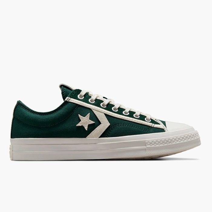 Sepatu Sneakers Pria Converse Star Player 76 Luxe Green Envy Egret Vintage White Original A11151C