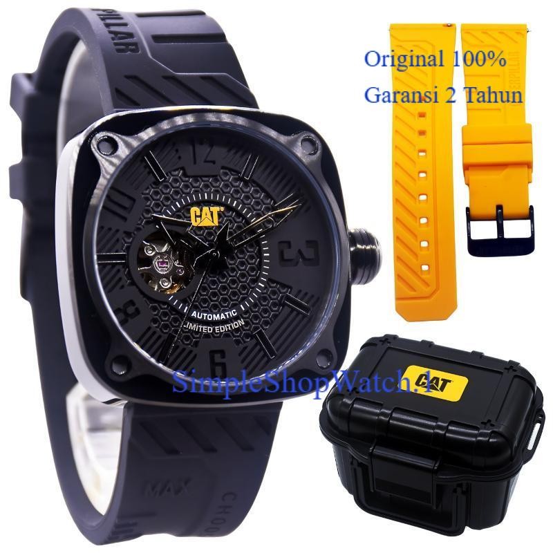 Original 100% Free Tali Automatic Jam Tangan Pria Caterpillar CATAT.168.21.131 Garansi Resmi 2 Tahun