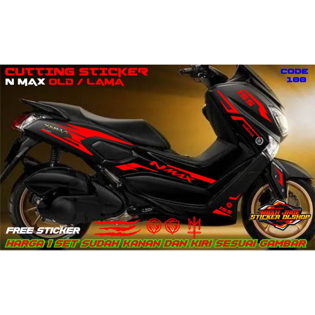 CUTTING STICKER NMAX OLD STIKER NMAX LAMA LIS BODI NMAX