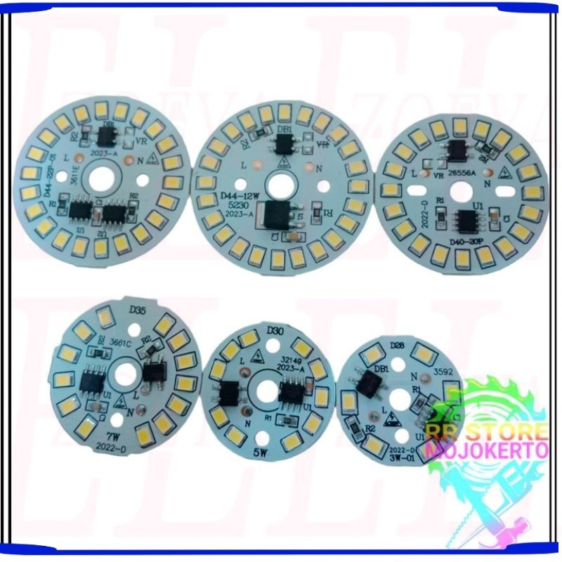 PCB Allumunium Lampu Round LED SMD 2835 Putih 10.000hrs AC 220V Terang Seperti Philips