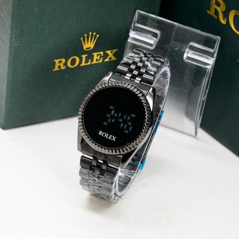 TERBARU Jam Tangan Wanita Rolex Digital Led Touch Screen Watch Tali Rantai