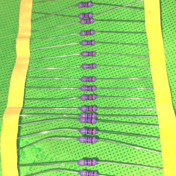 resistor 47k 1/4 watt ungu original japan zero R 47 kilo 1/4W 1% W ori A Fajar elektro 2