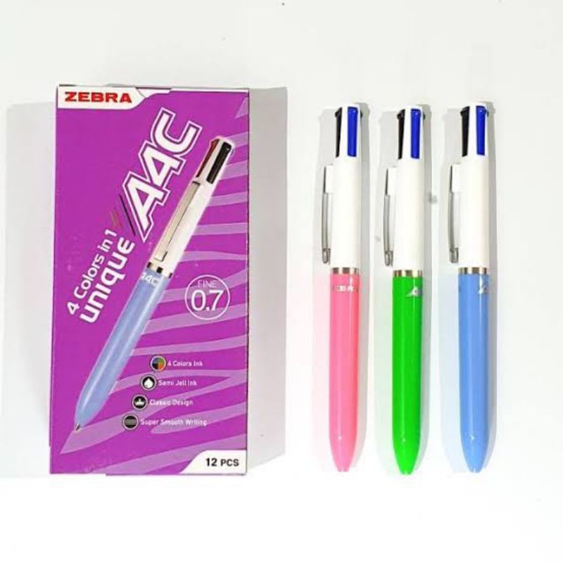 

PEN ZEBRA A4C 4 WARNA (1PAK/12PCS)