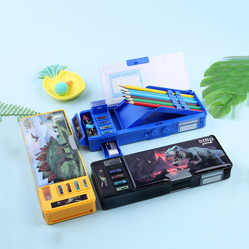 

Password Pencil Case Dinosaur School Supplies Pencil Box Deformation Pencilcase Estuches Escolares Stationery Pencils Case