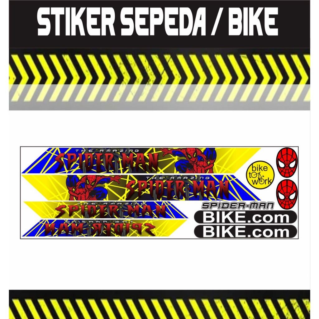 STIKER SEPEDAH / STRIPING SIDERMAN BIKE SEPEDAH VARIASI MOTIF stiker keren