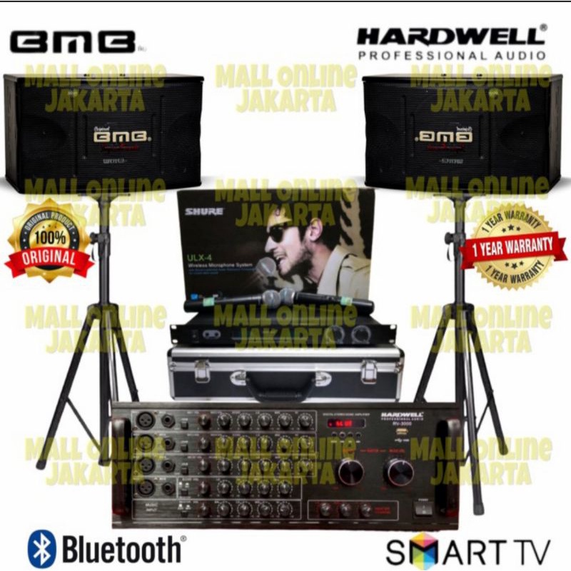 Paket Sound BMB 10Inch Karaoke Set Hardwell rv3000 Original