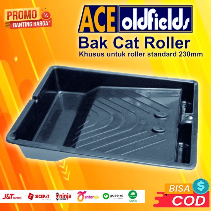 ✨Murah✨ -PAKET Roll / Rol Kuas , Tongkat & Bak Cat ACE OLDFIELDS / busa tembok - BAK CAT