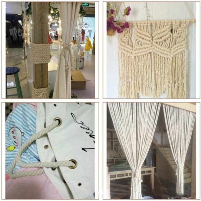 Tali tambang katun kepang 8mm