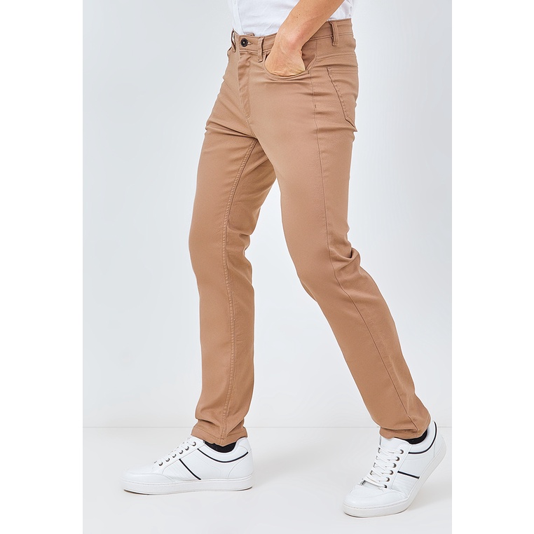 MANZONE Celana Panjang Pria Chinos SPREAD-BR - BROWN