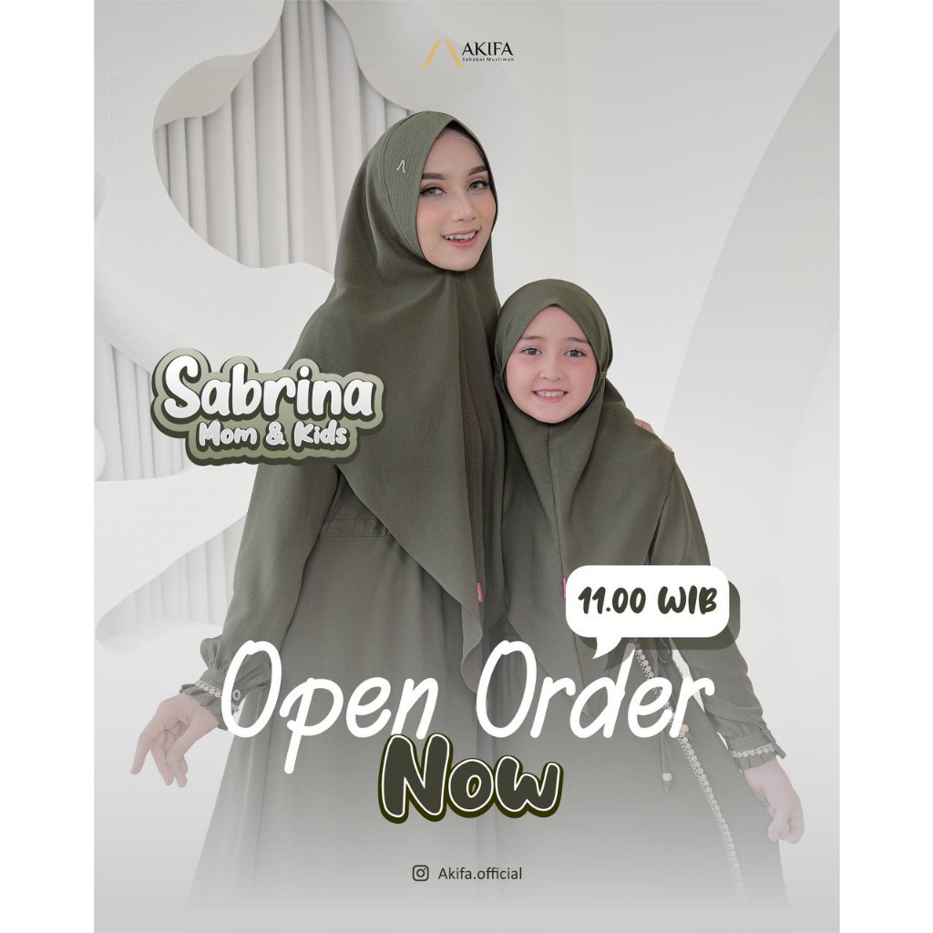 PO baju couple ibu dan anak Gamis sabrina by akifa 2024