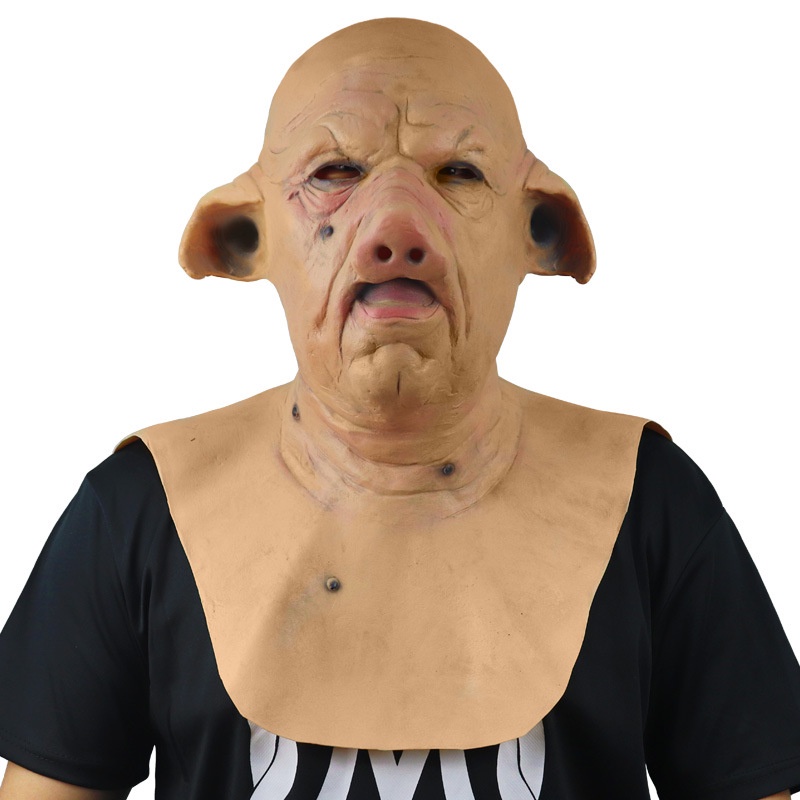 Topeng babi tahi lalat latex mask Halloween high quality