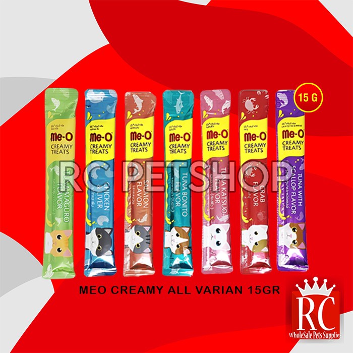 Snack treats Kucing Meo Creamy Mix All varian 15 Gram