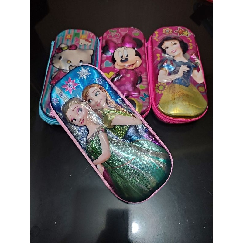 

Kotak Pensil Pencil Case zipper sleting 7 dimensi Frozen Kitty Princess Minnie