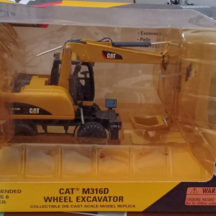 Diecast Miniatur Alat Berat Cat M316D wheel excavator