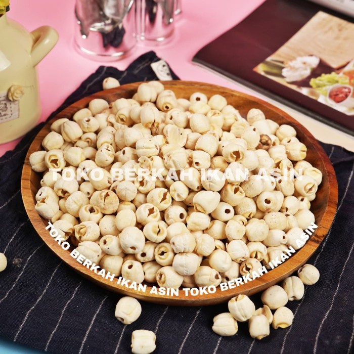 

Bisa COD Biji Teratai / White Lotus Seed/Lianzhi Lian Zhi Lien Ci Lienci 100gr