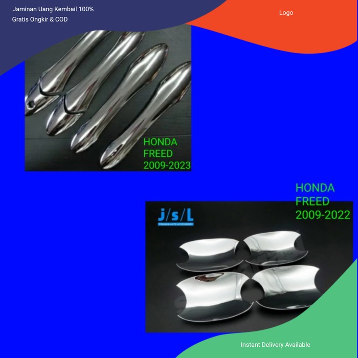 Honda Freed PAKETAN OUTER HANDLE 2009-2023 - chrome Aksesoris mobil