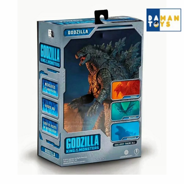 Action Figure Neca Godzilla Mainan King Of Monster Gozila 2019 Kaiju - Merah