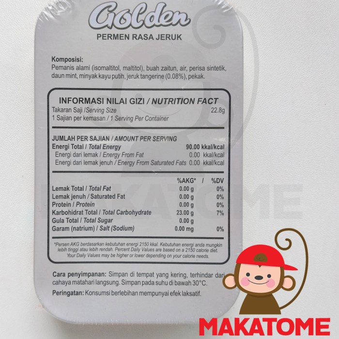 

✨PROMO✨ -Golden Throat Permen Rasa Jeruk 12 piece candy Kaleng SSA ORANGE