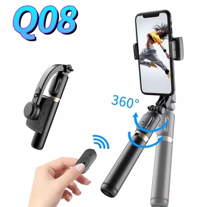 kurniacollection09_id Gimbal Stabilizer HP Selfie Tripod Smartphone Handheld Gimbal Q08 &Q09 - Q08