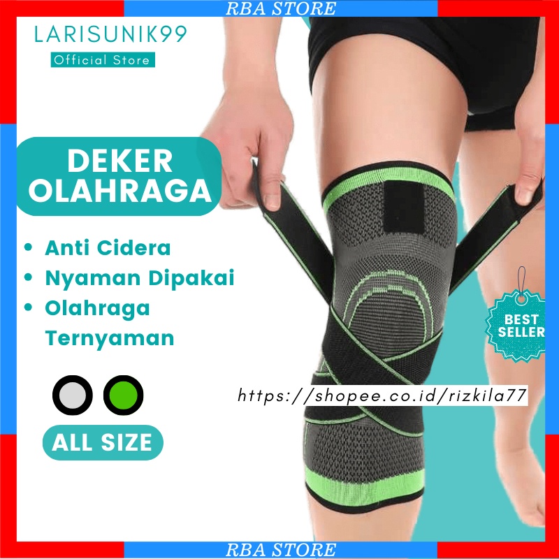 PROMO TERBAIK Kneepad Pelindung Lutut Olahraga Deker Pengaman Lutut Futsal Basket Volly Alat Terapi 