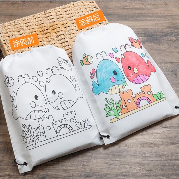 Mainan DIY Menggambar Tas Serut Anak Melatih Kreativitas Kerajinan Tangan