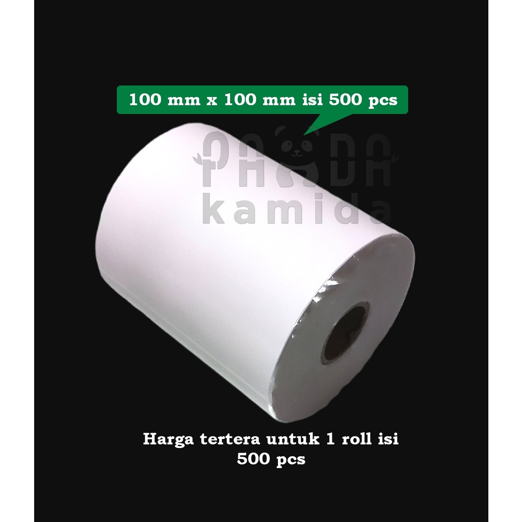 

Kertas Label Thermal Resi Barcode 100 x 100 mm / Sticker Direct Termal isi 500 Pcs