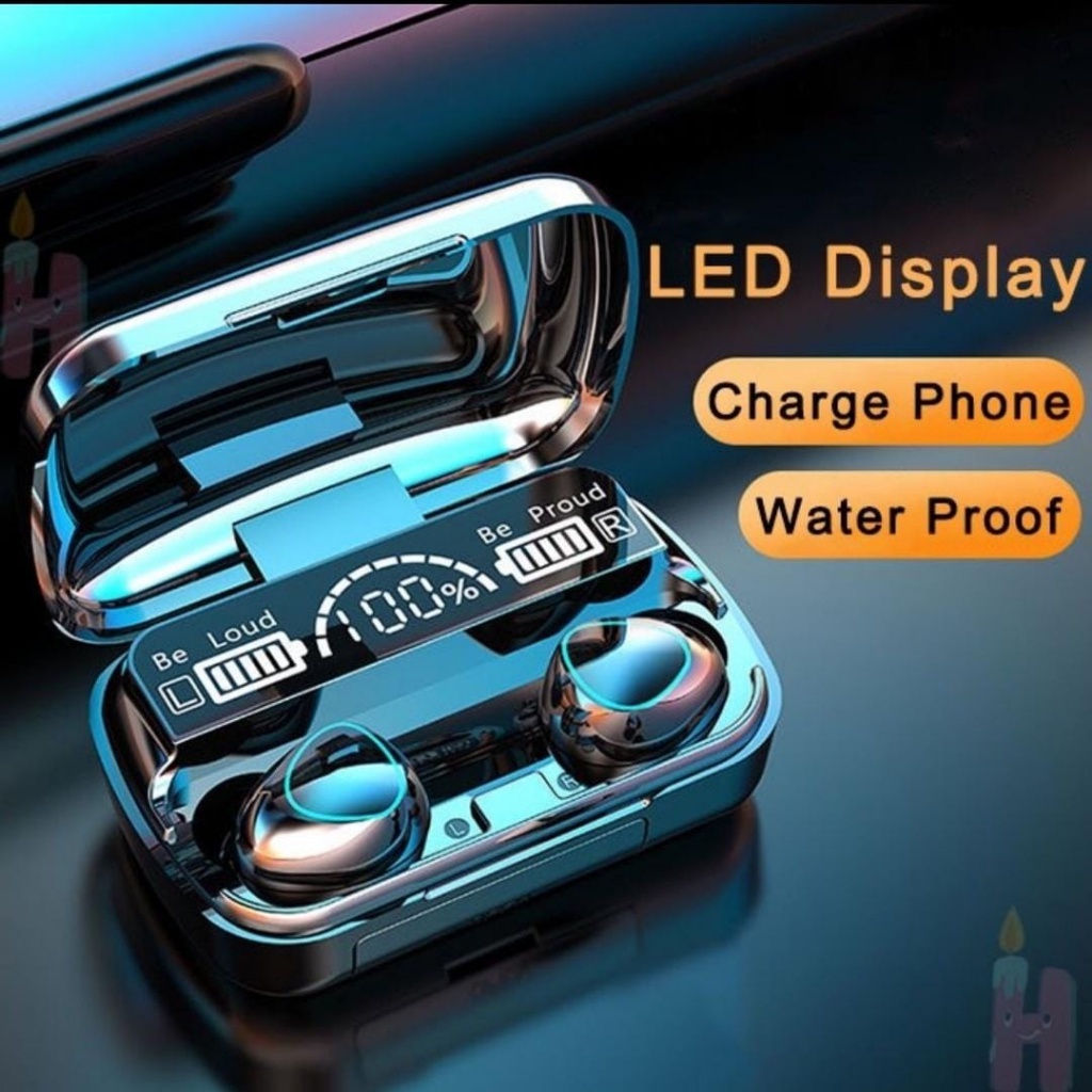Ready Headset Bluetooth M10 TWS earphone V5.1 BT Wireless Headphones