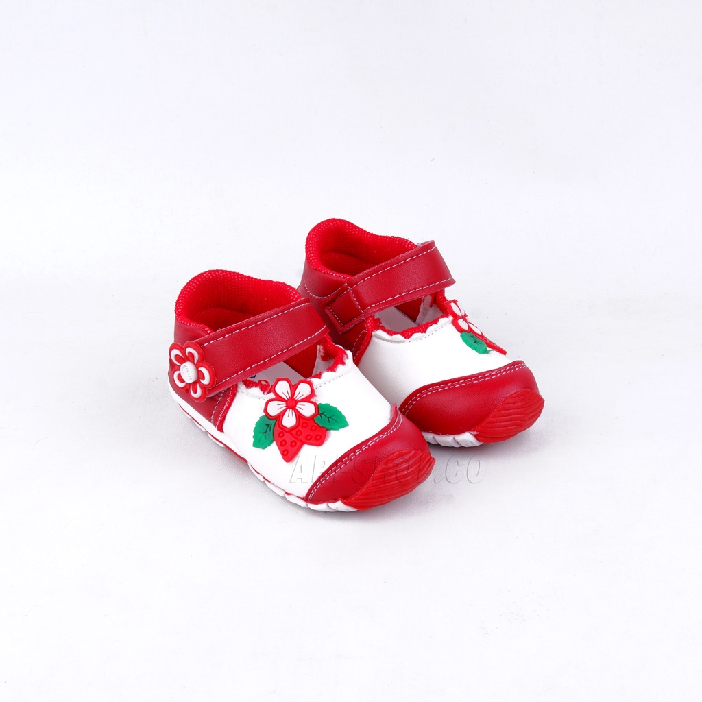 SEPATU ANAK BUNYI BAYI PEREMPUAN STRAWBERRY Usia 1-3 tahunSepatu Balita Murah[BUNYI CIT-CIT]